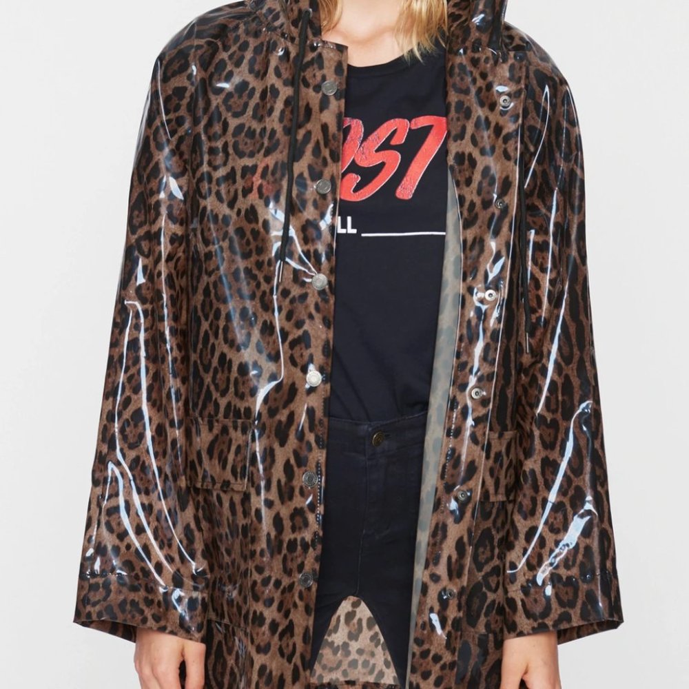 PAM & GELA - Leopard Raincoat - Size O/S